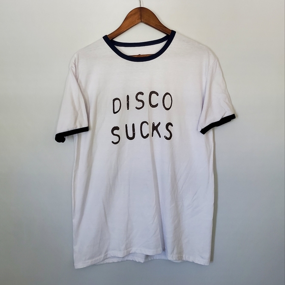 unknown Other - 'Disco Sucks' Graphic Tee size L